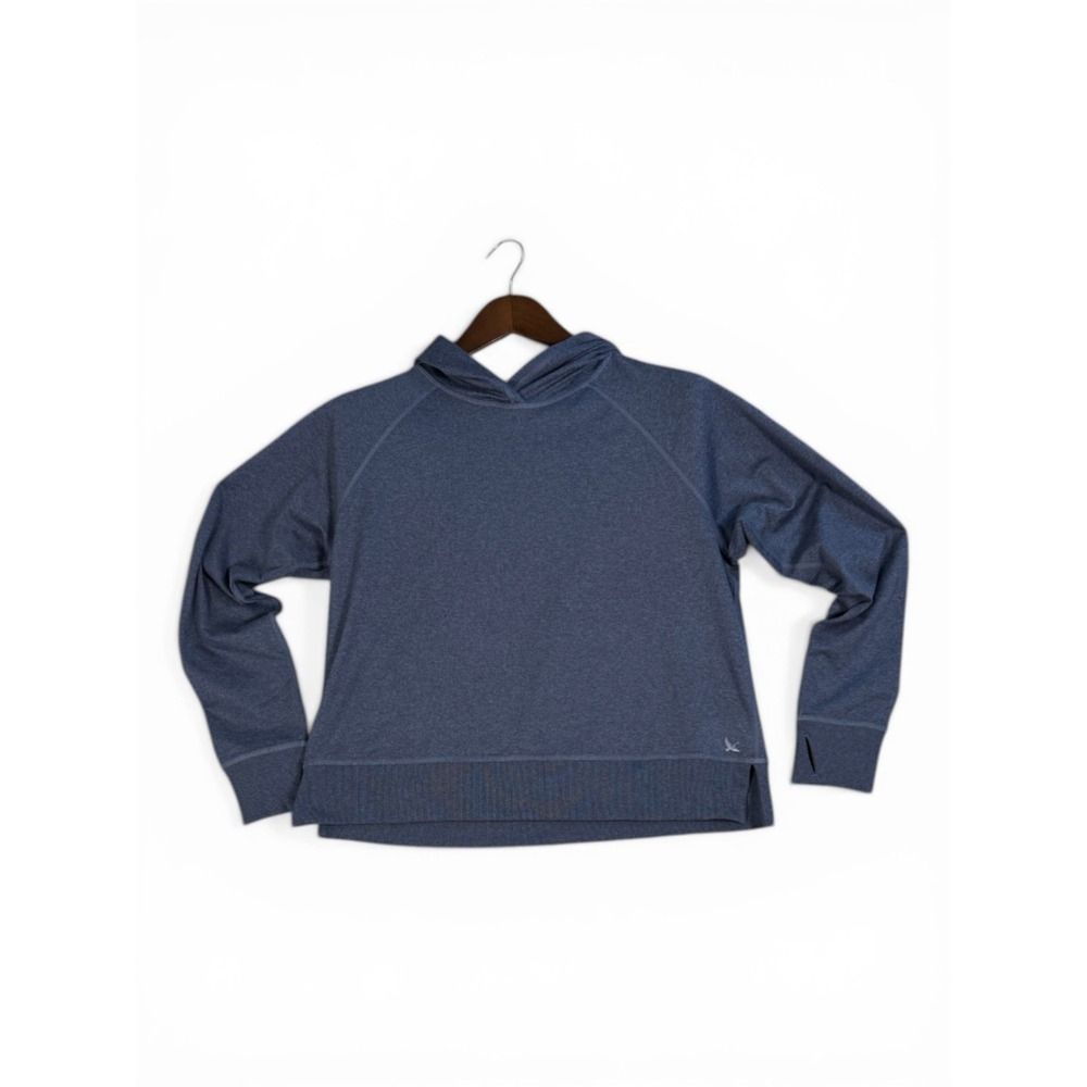 Eddie Bauer Sweatshirt Women's Size Large Blue Pullover Hoodie Lightweight Soft - Picture 4 of 11